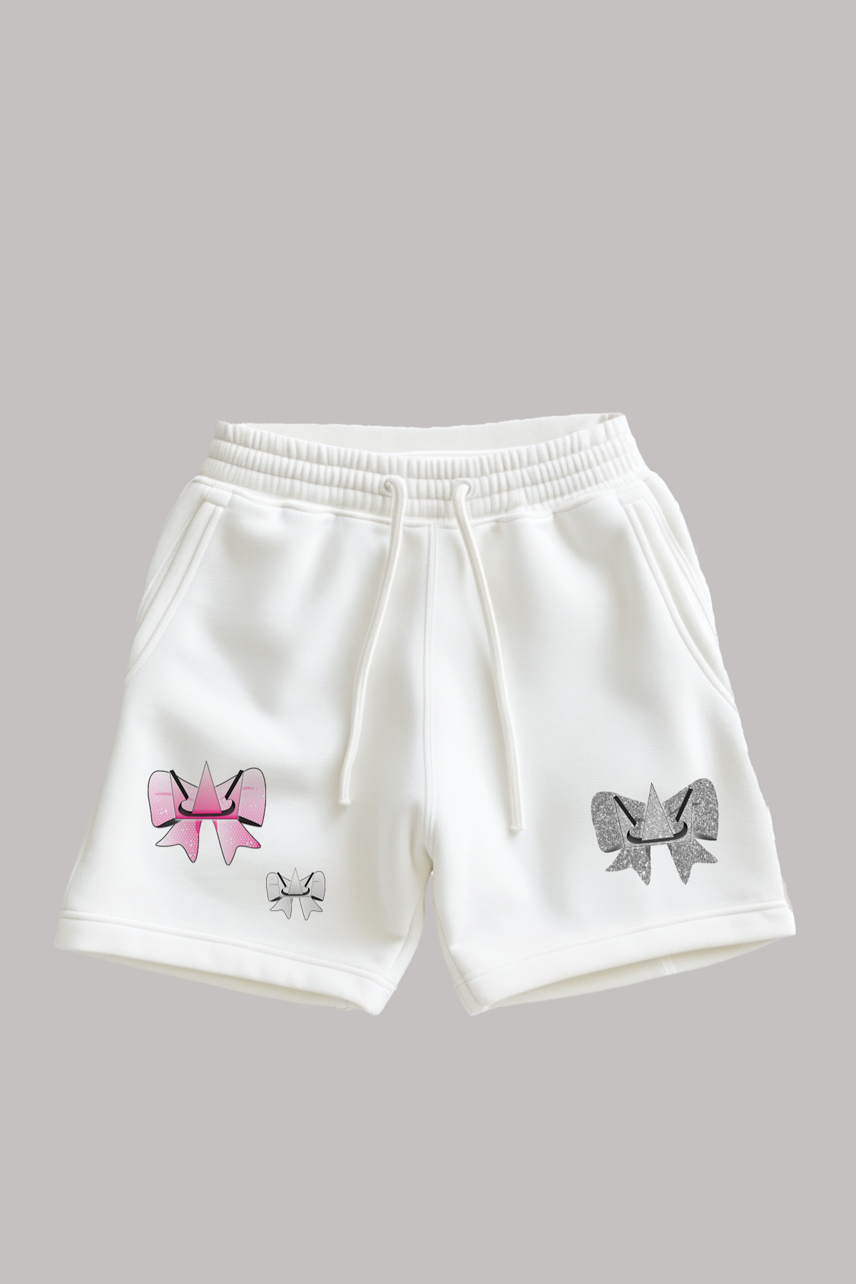 Regal Ribbon Shorts (White)